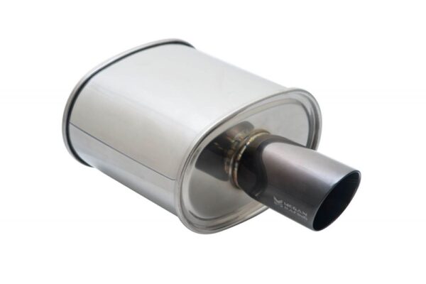 Universal Exhaust M-BC Turbo Stainless Steel Muffler, Black Chrome Tips - MR-MU-MBC-T-SS